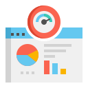 Icon of the dashboard with graphs
