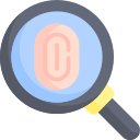 Icon of magnifying glass.
