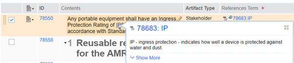 Now that particular term is highlighted and mousing over it gives the explanation that you set