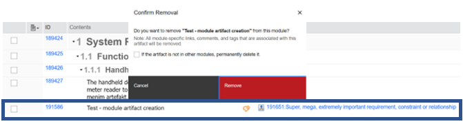 When confirming deletion, you can check a box to permanently delete it if it is not in other modules