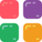 Four small differently colored squares