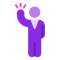 person in suit wawing