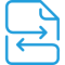 file icon with arrows going in opposite directions
