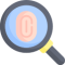 Icon of magnifying glass.