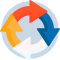 Icon of the circle from four arrows.