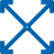 four arrow going into top right, top left, bottom right, bottom left directions