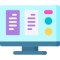 Screen with file icons