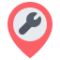 Wrench inside a location icon