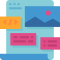 Icon of the the website with it's components.