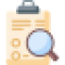 Notepad with magnifying glass
