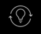 Lightbulb on a black background
